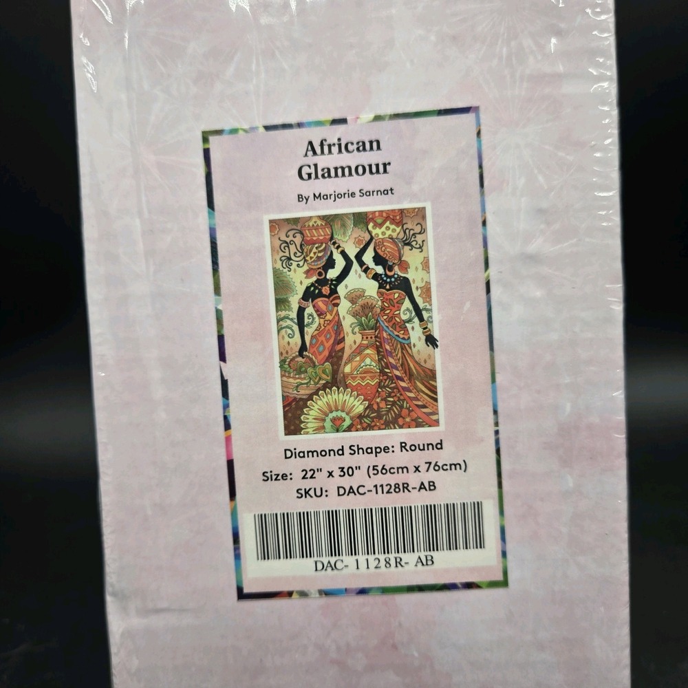 Diamond Art Club African Glamour Marjorie Sarnat DIY Diamond Painting Kit Round